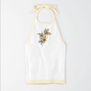 American eagle sunflower halter top